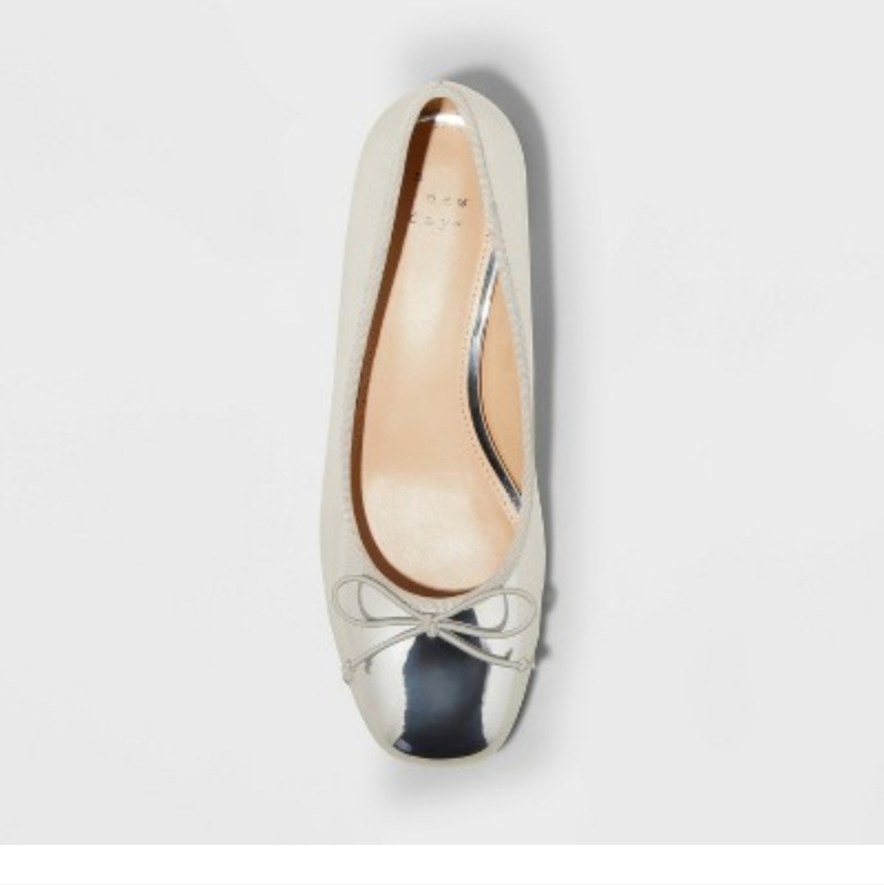 A New Day Women's Joy Ballet Pumps Silver - Picture 2 of 4